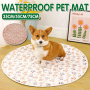 Waterproof Dog Pads Round Diaper Pads Pet Training Pads for Puppies and Dogs - White-75cm V528-PET-PAD-ZYBS-80CM-962581