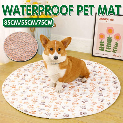Waterproof Dog Pads Round Diaper Pads Pet Training Pads for Puppies and Dogs - Khaki-75cm V528-PET-PAD-ZYKQ-80CM-585949