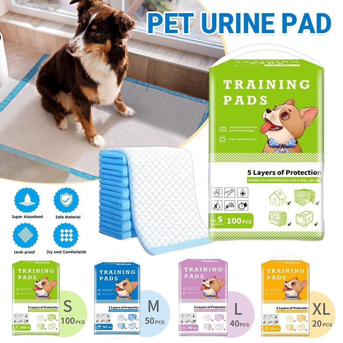 Large Puppy Dog Training Pads Pet Toilet Thickened Pee Pads Mat Indoor Absorbent - M ( 60*45cm) - 50PCS V528-PET-PEE-PAD-M-367454