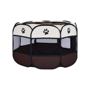 Pet Fence Indoor Cat Dog Tent Octagonal Fence Portable Foldable Cage Kennel - S-Pink V528-PET-PEN-S-PINK-292158