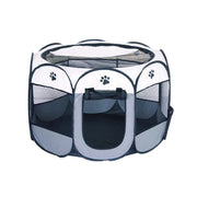 Pet Fence Indoor Cat Dog Tent Octagonal Fence Portable Foldable Cage Kennel - S-Pink V528-PET-PEN-S-PINK-292158