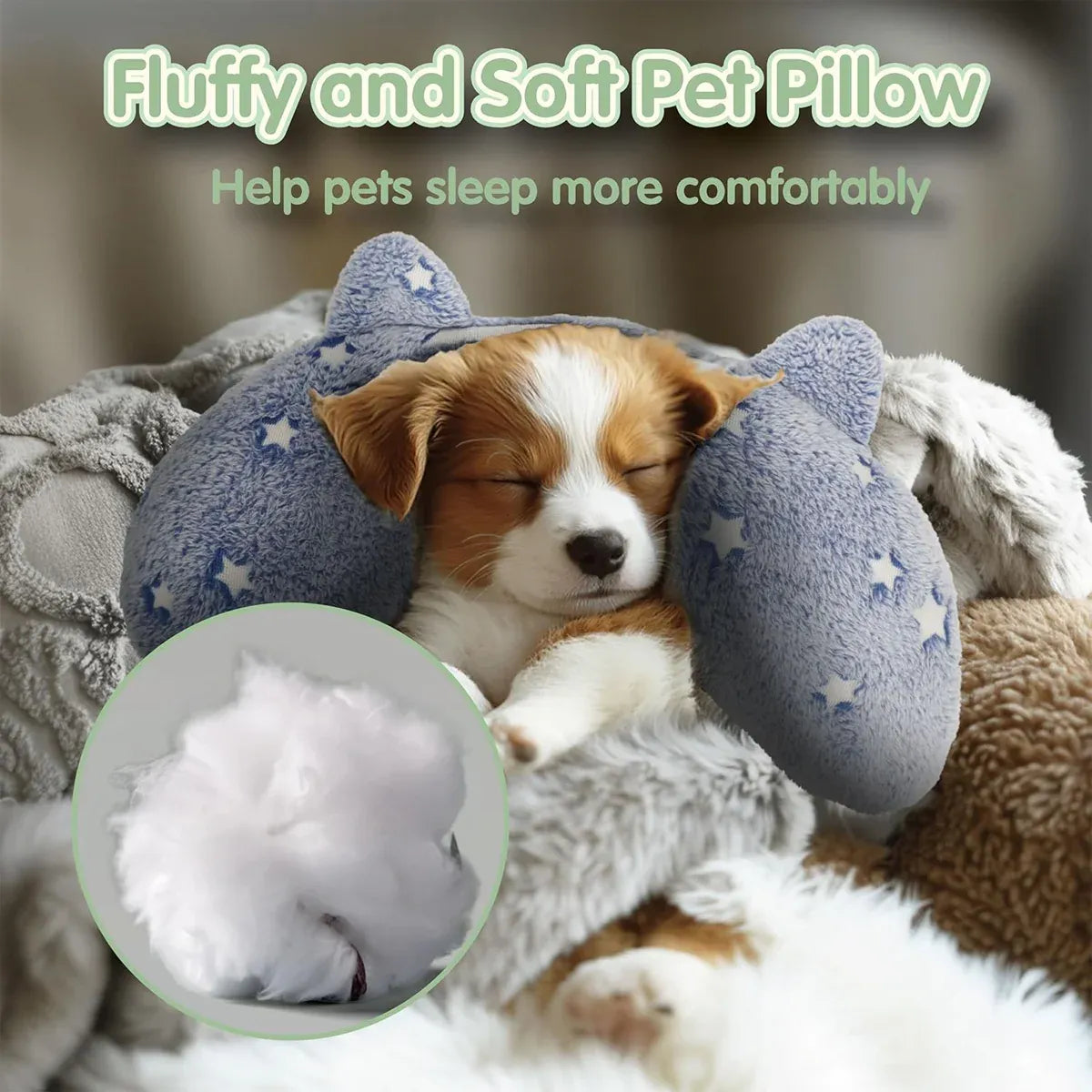 Cervical Vertebrae Protection Pet Pillow U-shaped Dog Backrest Cushion For Sleep - L V528-PET-PILLOW-L-966858