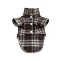 Soft Puppy Plaid Shirt Dog Clothes Jumpsuit Cat Pet Check Coat Summer T-shirt - Brown-S V528-PET-PLAID-SHIRT-BROWN-S-379049