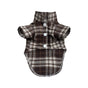 Soft Puppy Plaid Shirt Dog Clothes Jumpsuit Cat Pet Check Coat Summer T-shirt - Brown-S V528-PET-PLAID-SHIRT-BROWN-S-379049