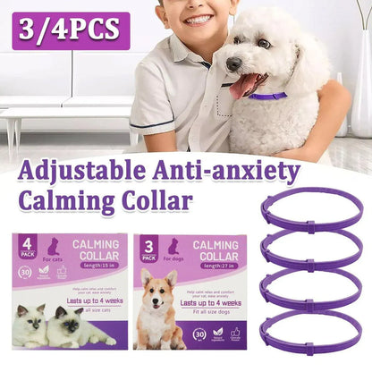 3/4pcs Calming Collar for Cats and Dogs Soothing Pet Relief Collar Long Lasting - 70cm-3PCS V528-PET-RELIEF-COLLAR-DOG-3PCS-509453