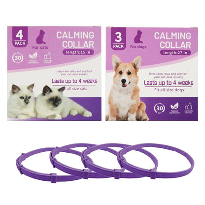 3/4pcs Calming Collar for Cats and Dogs Soothing Pet Relief Collar Long Lasting - 70cm-3PCS V528-PET-RELIEF-COLLAR-DOG-3PCS-509453