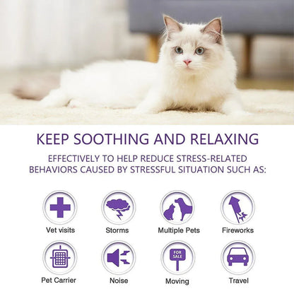 3/4pcs Calming Collar for Cats and Dogs Soothing Pet Relief Collar Long Lasting - 70cm-3PCS V528-PET-RELIEF-COLLAR-DOG-3PCS-509453