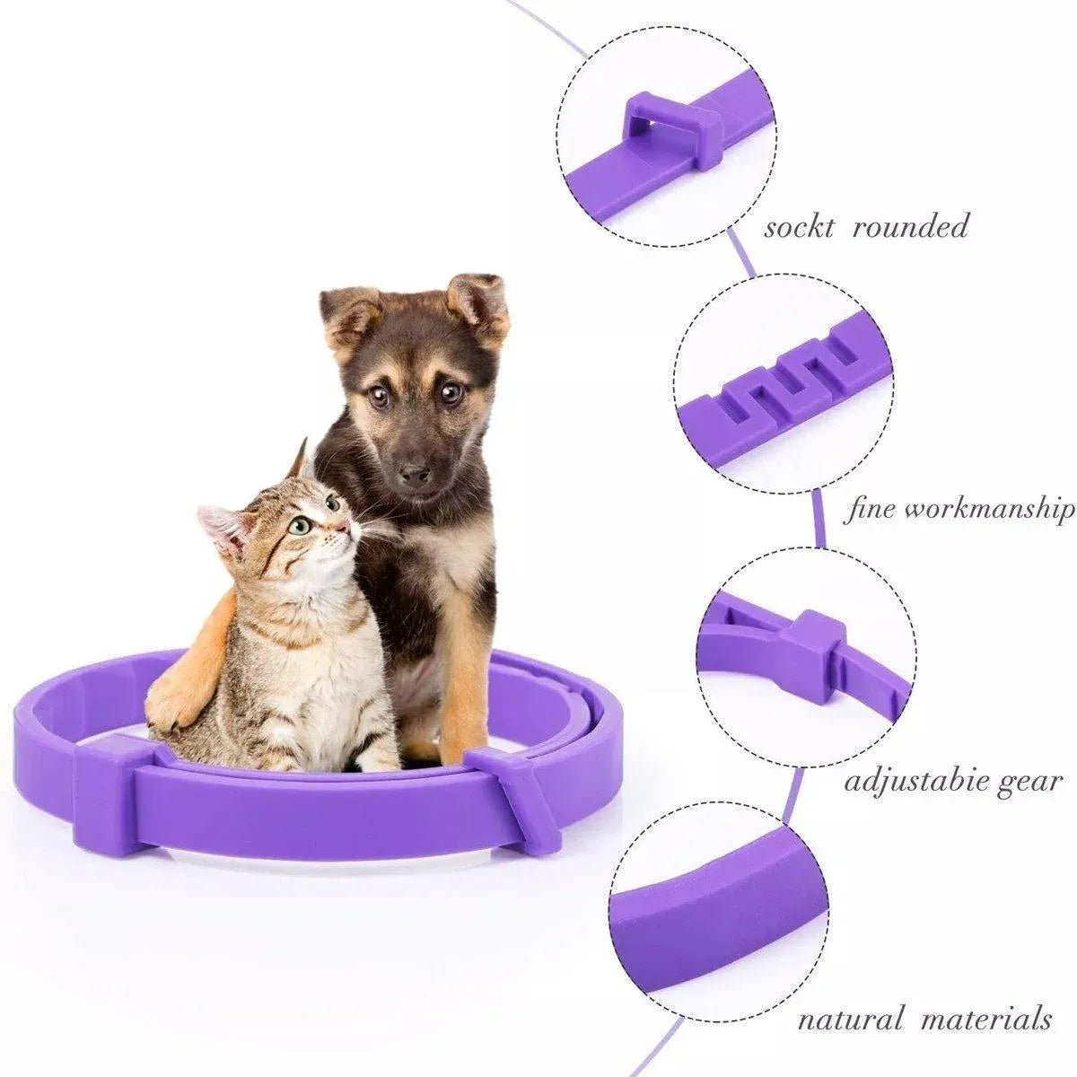 3/4pcs Calming Collar for Cats and Dogs Soothing Pet Relief Collar Long Lasting - 70cm-3PCS V528-PET-RELIEF-COLLAR-DOG-3PCS-509453
