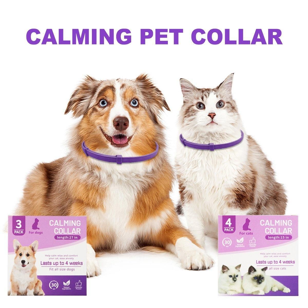 3/4pcs Calming Collar for Cats and Dogs Soothing Pet Relief Collar Long Lasting - 70cm-3PCS V528-PET-RELIEF-COLLAR-DOG-3PCS-509453