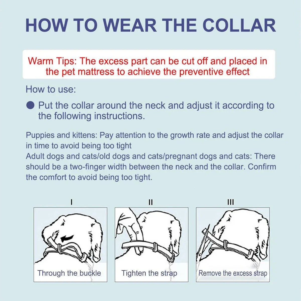 3/4pcs Calming Collar for Cats and Dogs Soothing Pet Relief Collar Long Lasting - 70cm-3PCS V528-PET-RELIEF-COLLAR-DOG-3PCS-509453