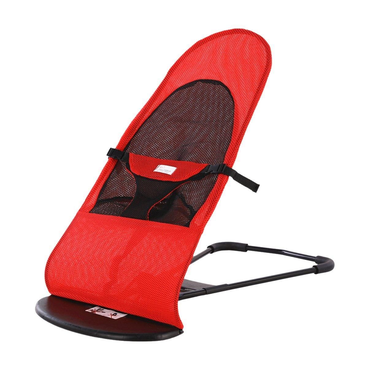Pet Rocking Chair for Dogs Cats Foldable Pet Bed Portable Sleeping Lounger Chair - Red V528-PET-ROCKING-CHAIR-RED-128802