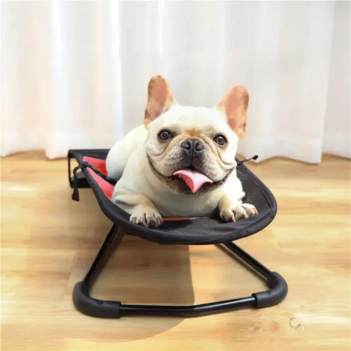 Pet Rocking Chair for Dogs Cats Foldable Pet Bed Portable Sleeping Lounger Chair - Red V528-PET-ROCKING-CHAIR-RED-128802