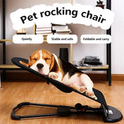 Pet Rocking Chair for Dogs Cats Foldable Pet Bed Portable Sleeping Lounger Chair - Red V528-PET-ROCKING-CHAIR-RED-128802