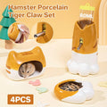 Hamster Porcelain Nest Escape House Tiger Head Bowl Claw Water Bottle Set V528-PET-SET-4PCS-574801