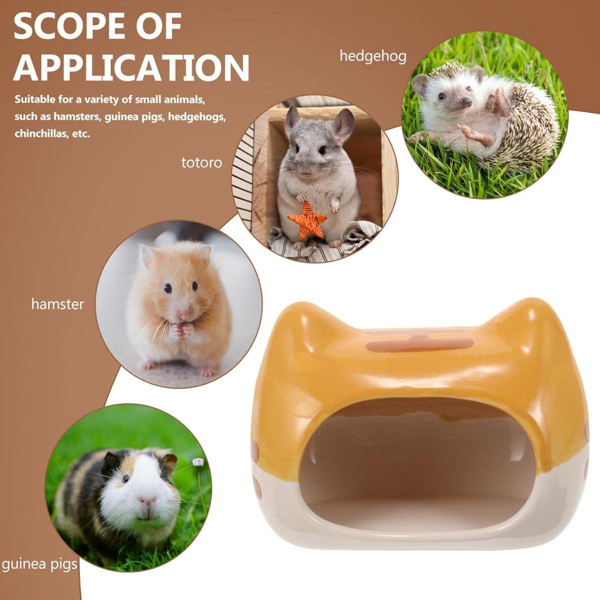 Hamster Porcelain Nest Escape House Tiger Head Bowl Claw Water Bottle Set V528-PET-SET-4PCS-574801