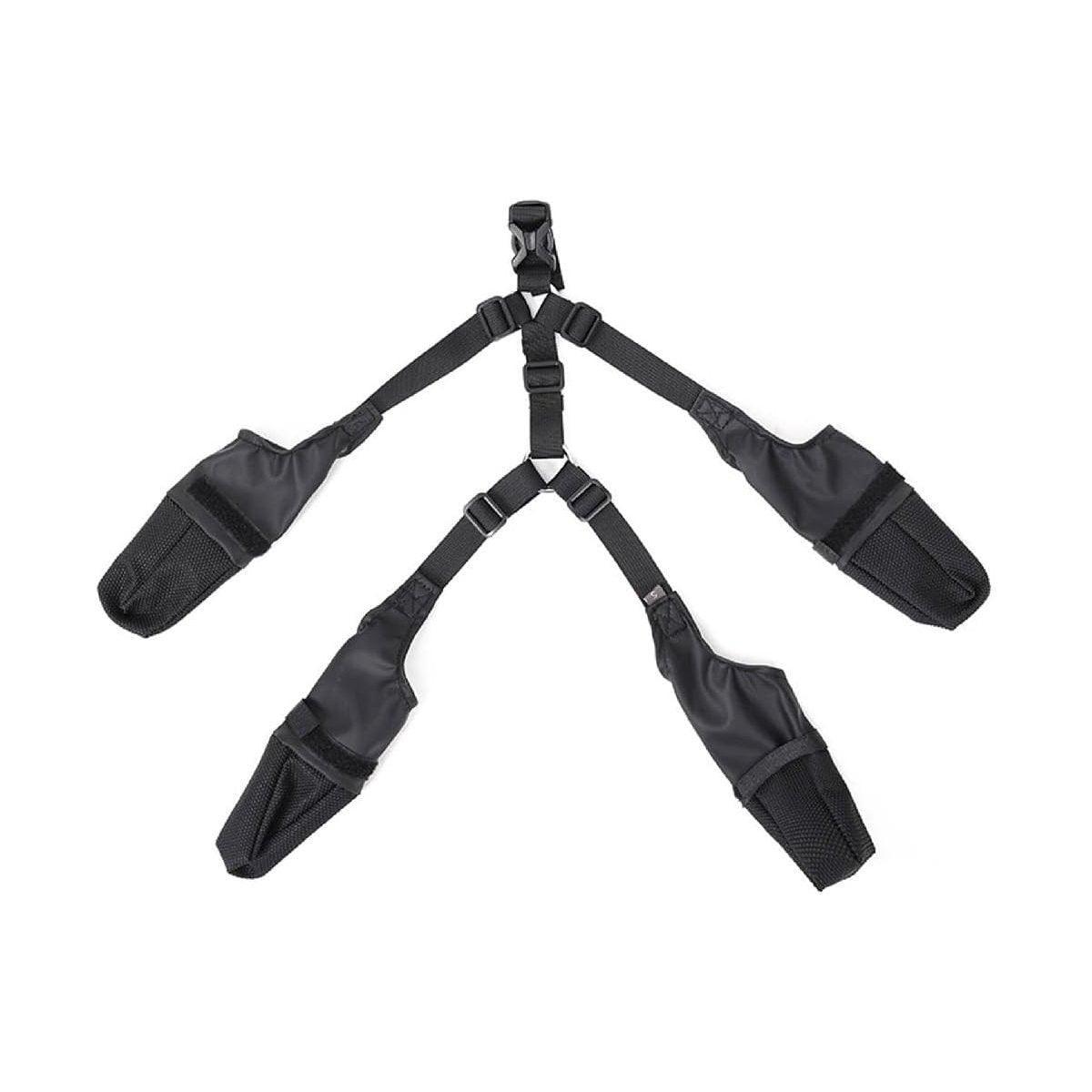 Dog Adjustable Suspender Boots Waterproof Dog Shoes Anti-Slip Pet Paw Protector - M V528-PET-SHOES-BLACK-M-590109