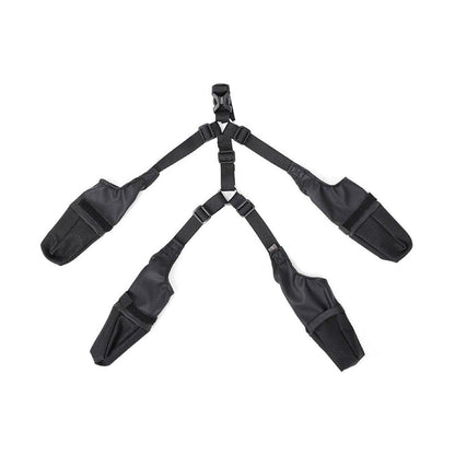 Dog Adjustable Suspender Boots Waterproof Dog Shoes Anti-Slip Pet Paw Protector - M V528-PET-SHOES-BLACK-M-590109