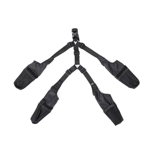 Dog Adjustable Suspender Boots Waterproof Dog Shoes Anti-Slip Pet Paw Protector - M V528-PET-SHOES-BLACK-M-590109