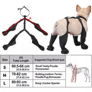 Dog Adjustable Suspender Boots Waterproof Dog Shoes Anti-Slip Pet Paw Protector - M V528-PET-SHOES-BLACK-M-590109