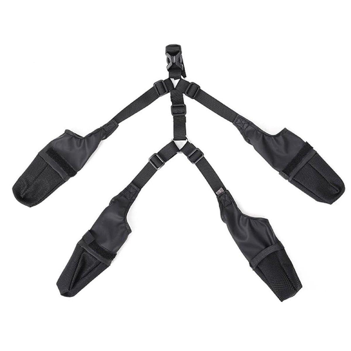 Dog Adjustable Suspender Boots Waterproof Dog Shoes Anti-Slip Pet Paw Protector - M V528-PET-SHOES-BLACK-M-590109