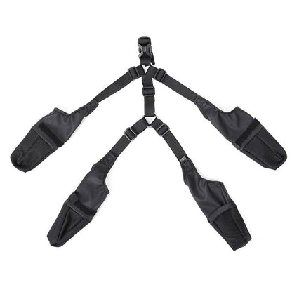 Dog Adjustable Suspender Boots Waterproof Dog Shoes Anti-Slip Pet Paw Protector - M V528-PET-SHOES-BLACK-M-590109