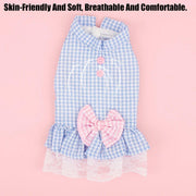 Cute Small Dog Dress Puppy Clothing Pet Apparel for Summer Fashion Outfit - Pink - L V528-PET-SKIRT-FG-L-262772