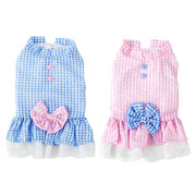 Cute Small Dog Dress Puppy Clothing Pet Apparel for Summer Fashion Outfit - Pink - S V528-PET-SKIRT-FG-S-392728