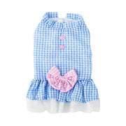 Cute Small Dog Dress Puppy Clothing Pet Apparel for Summer Fashion Outfit - Blue - S V528-PET-SKIRT-LG-S-381619