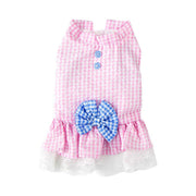 Cute Small Dog Dress Puppy Clothing Pet Apparel for Summer Fashion Outfit - Blue - S V528-PET-SKIRT-LG-S-381619
