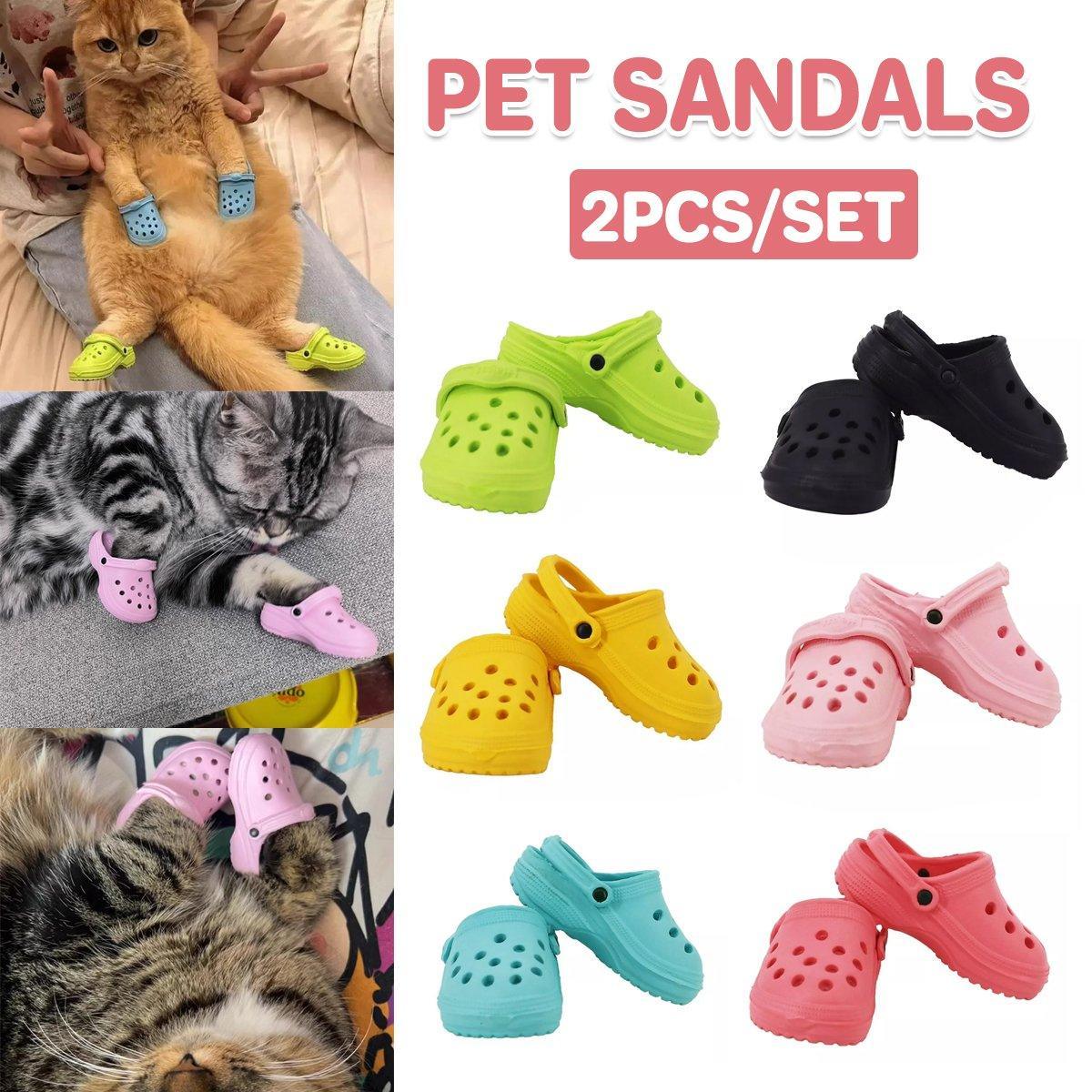 2pcs Shoe Charms Accessories for Shoes Bags Clothing Pet Shoes Decorative Set - Light Green V528-PET-SLIPPERS-LIGHT-GREEN-122564