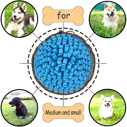 Pet Sniffing Mat Dog Training Slow Feeder Puzzle Toys Interactive Snuffle Mat V528-PET-SNIFFING-PADS-BLUE-814676