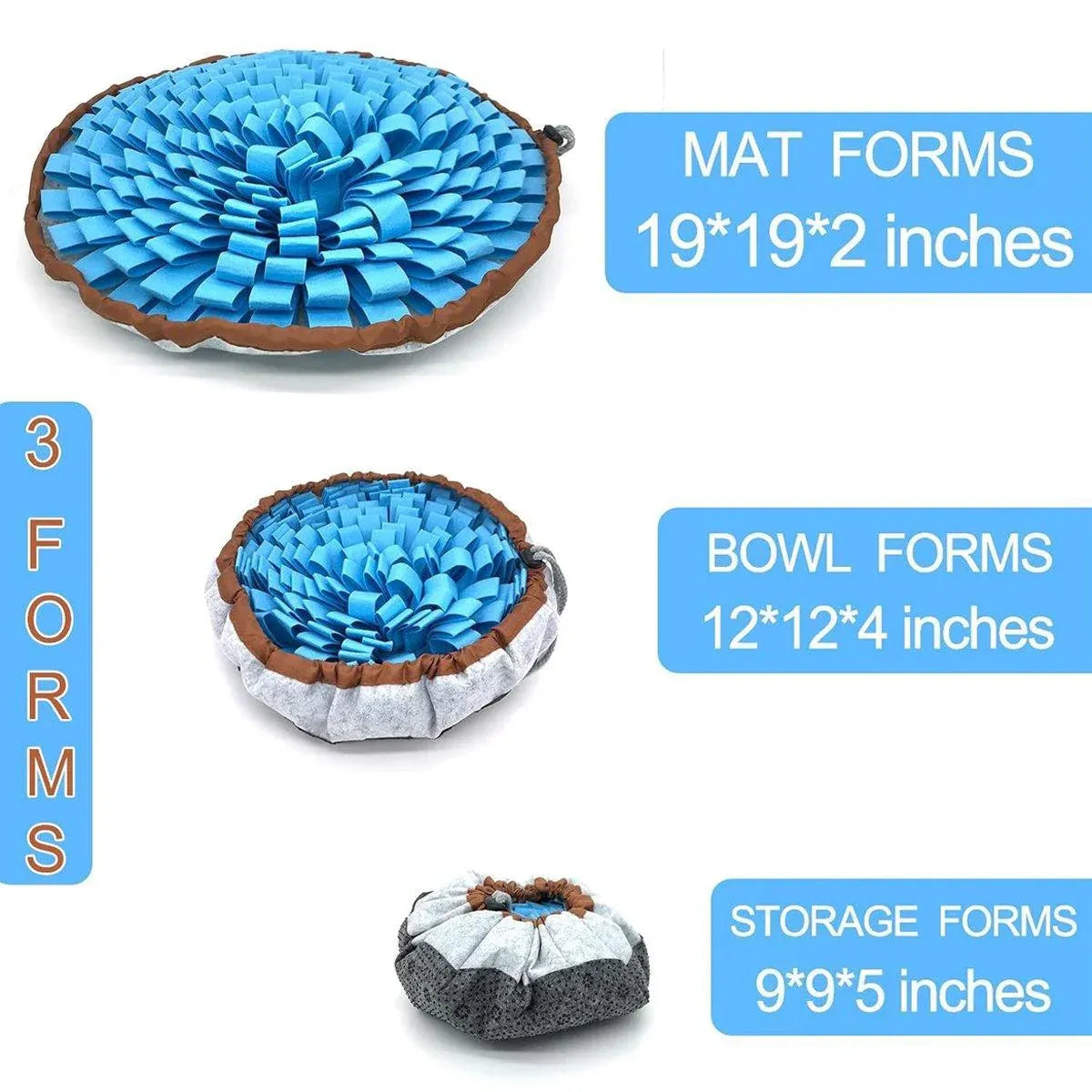 Pet Sniffing Mat Dog Training Slow Feeder Puzzle Toys Interactive Snuffle Mat V528-PET-SNIFFING-PADS-BLUE-814676
