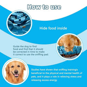 Pet Sniffing Mat Dog Training Slow Feeder Puzzle Toys Interactive Snuffle Mat V528-PET-SNIFFING-PADS-BLUE-814676