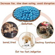 Pet Sniffing Mat Dog Training Slow Feeder Puzzle Toys Interactive Snuffle Mat V528-PET-SNIFFING-PADS-BLUE-814676