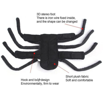 Pet Spooky Big Spider Halloween Costume Dress Up for Dogs Cats and Small Pets - L V528-PET-SPIDER-SUIT-L-559650