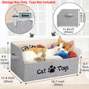 Portable Pet Toy Storage Box Foldable Organizer Snack Bag Pet Accessories Holder - Cat V528-PET-STORAGE-BOX-CAT-164619