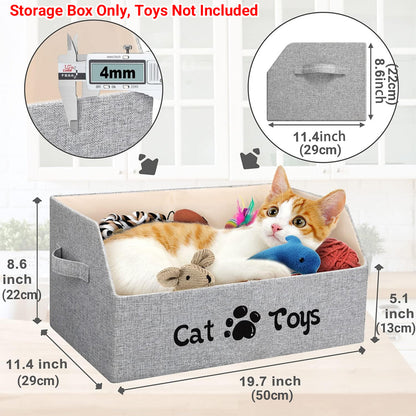 Portable Pet Toy Storage Box Foldable Organizer Snack Bag Pet Accessories Holder - Cat V528-PET-STORAGE-BOX-CAT-164619