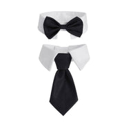 2pcs Pet Bow Tie Collar Dog Cat Suit Dress Accessories Adjustable Neck Strap - L V528-PET-TIE-BOWTIE-SUIT-L-699931