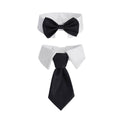 2pcs Pet Bow Tie Collar Dog Cat Suit Dress Accessories Adjustable Neck Strap - S V528-PET-TIE-BOWTIE-SUIT-S-597628