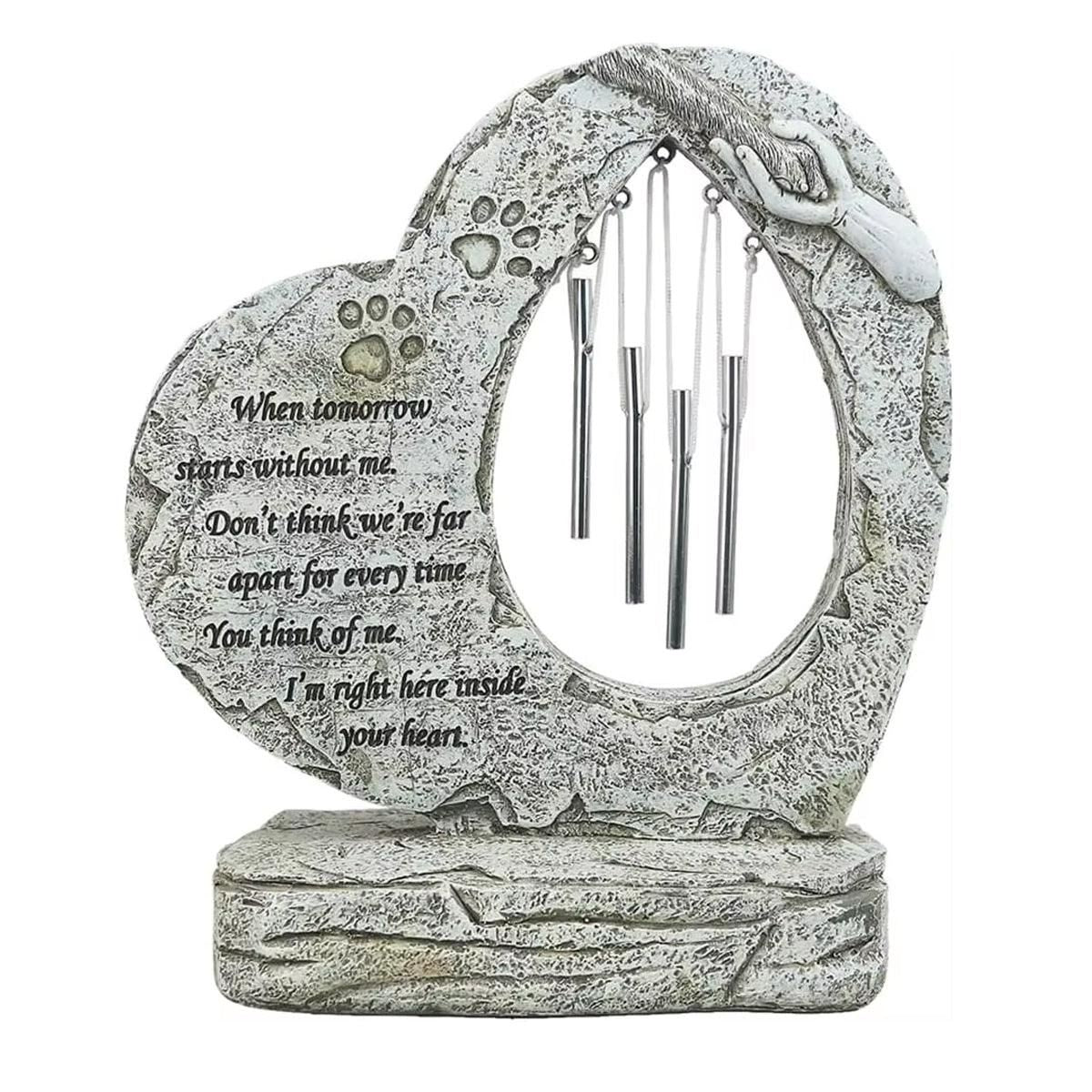 Wind Chime Pet Memorial Headstone Outdoor Garden Decoration for Remembrance V528-PET-TOMBSTONE-500432
