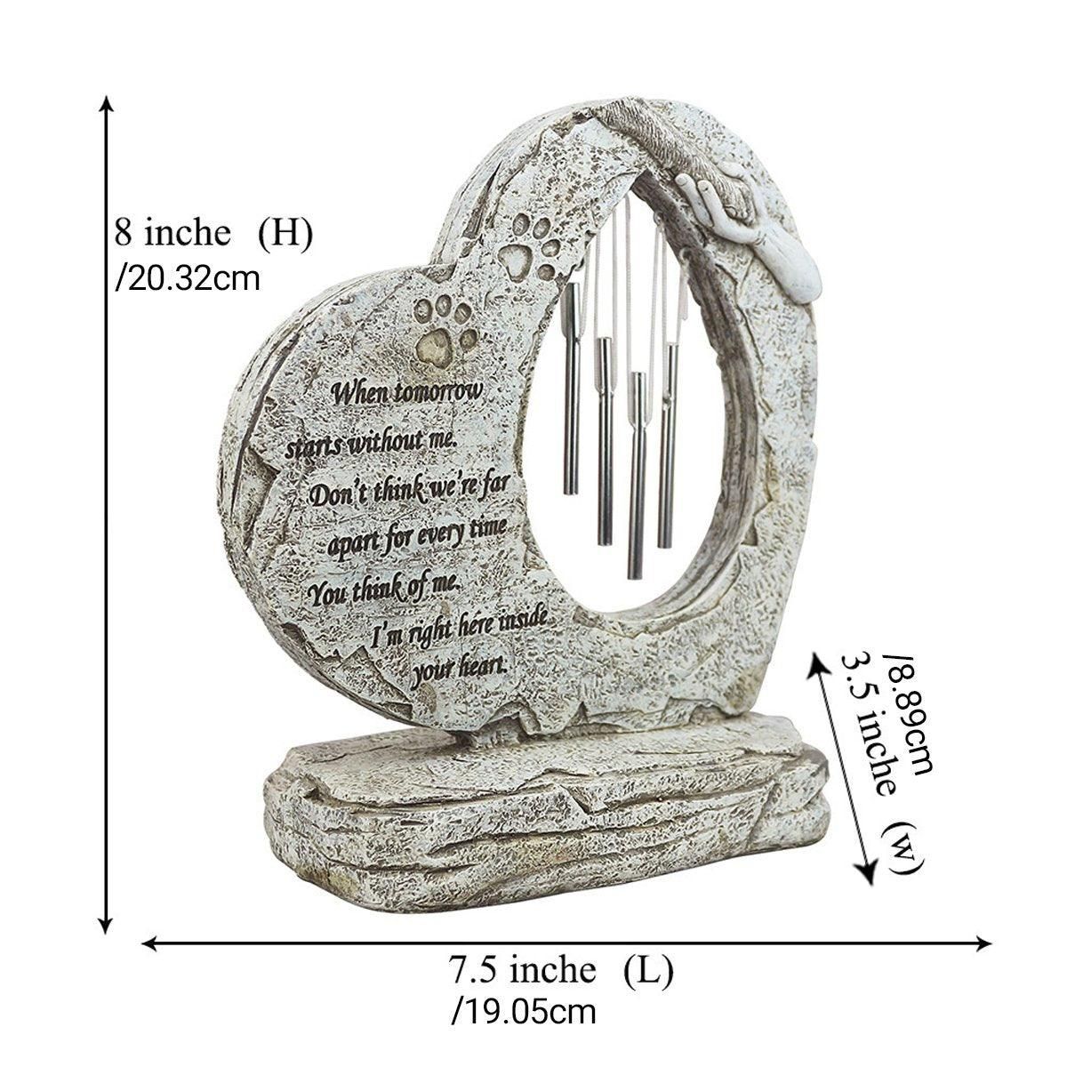 Wind Chime Pet Memorial Headstone Outdoor Garden Decoration for Remembrance V528-PET-TOMBSTONE-500432