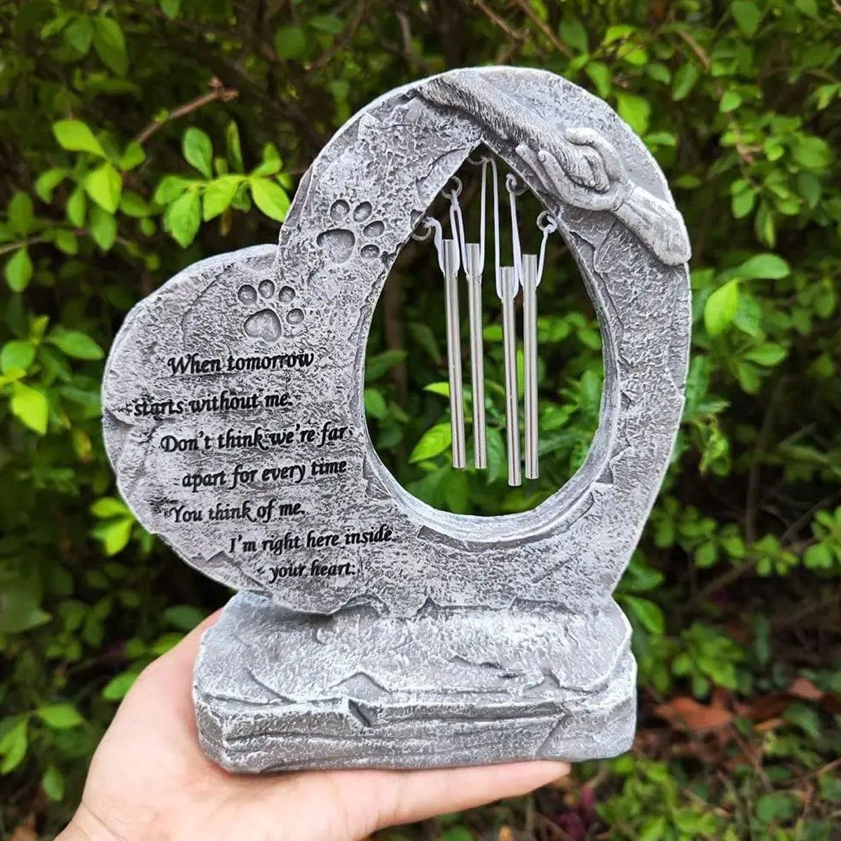 Wind Chime Pet Memorial Headstone Outdoor Garden Decoration for Remembrance V528-PET-TOMBSTONE-500432