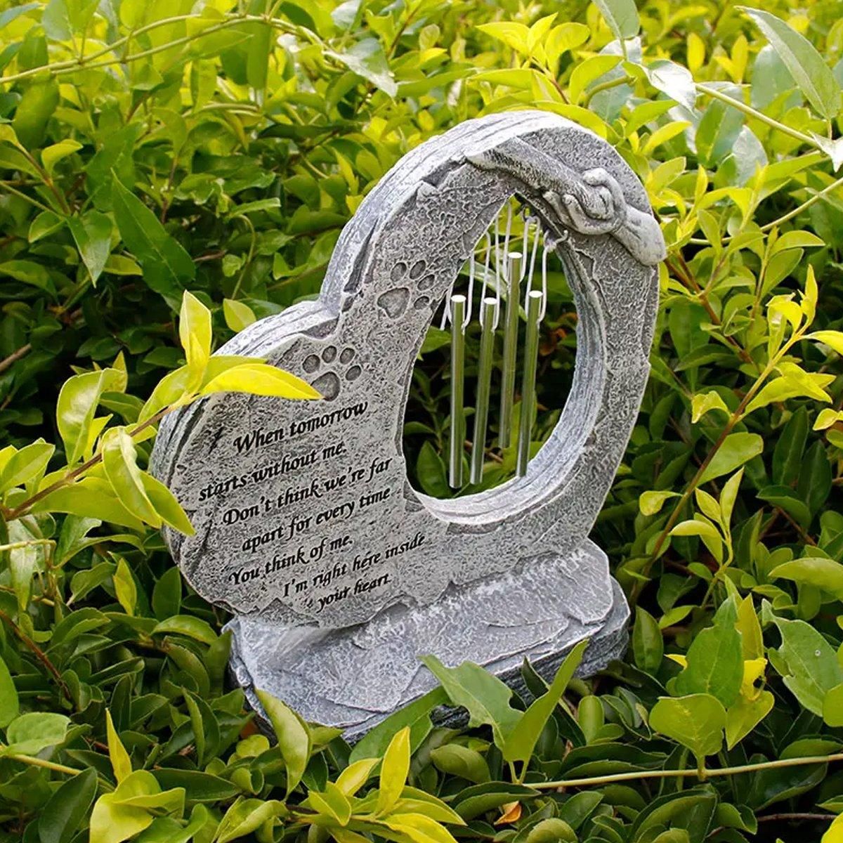 Wind Chime Pet Memorial Headstone Outdoor Garden Decoration for Remembrance V528-PET-TOMBSTONE-500432
