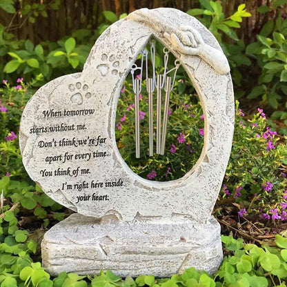Wind Chime Pet Memorial Headstone Outdoor Garden Decoration for Remembrance V528-PET-TOMBSTONE-500432