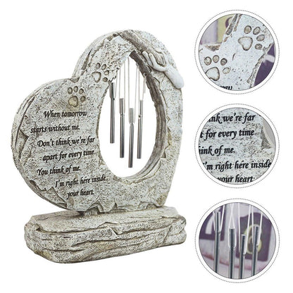 Wind Chime Pet Memorial Headstone Outdoor Garden Decoration for Remembrance V528-PET-TOMBSTONE-500432