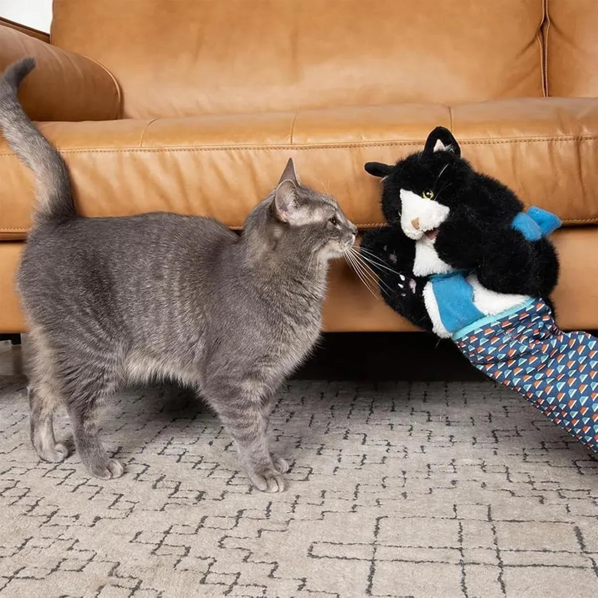 Wrestler Cat Interactive Hand Puppet Kitten Toy Pet Play Plush Puppet For Cats V528-PET-TOY-414687