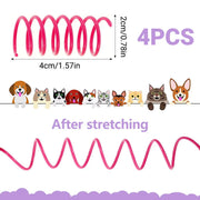 4PCS Cat Spring Toys Colourful Plastic Jumping Toy for Kitten Interactive Play V528-PET-TOY-4PCS-806037