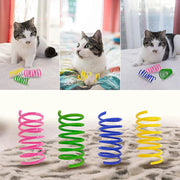 4PCS Cat Spring Toys Colourful Plastic Jumping Toy for Kitten Interactive Play V528-PET-TOY-4PCS-806037