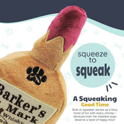 Dog Squeaky Toy Plush Wine Bottle Stuffed Chew Toy Sound Pet Play Supplies Use V528-PET-TOY-773515