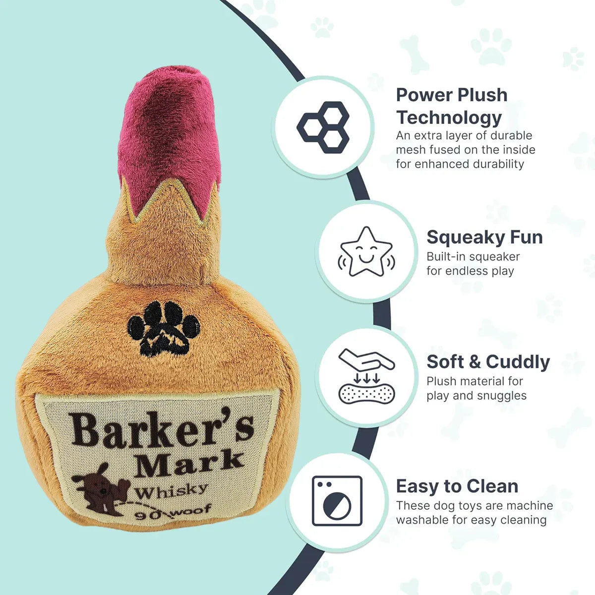 Dog Squeaky Toy Plush Wine Bottle Stuffed Chew Toy Sound Pet Play Supplies Use V528-PET-TOY-773515